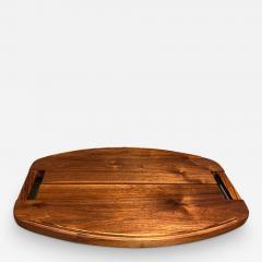 Modern Art Sculptural Board Walnut Wood Tray - 3521159