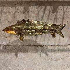 Modern Articulated Brass Fish Wall Sculpture Set of Two - 3403774