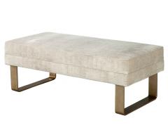 Modern Bench with Curved Metal Legs - 2993099