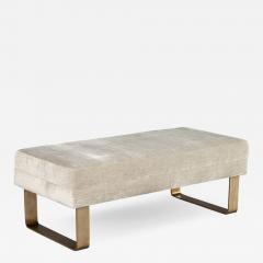 Modern Bench with Curved Metal Legs - 2995737