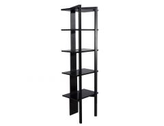 Modern Black Bookcase Shelving Cabinet - 3483143