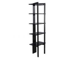 Modern Black Bookcase Shelving Cabinet - 3483148