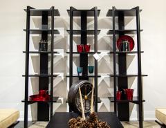 Modern Black Bookcase Shelving Cabinet - 3483150