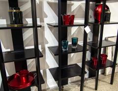 Modern Black Bookcase Shelving Cabinet - 3483152