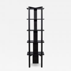Modern Black Bookcase Shelving Cabinet - 3487577