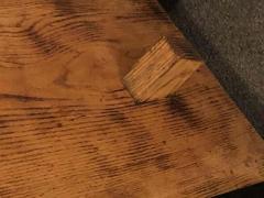 Modern Black Granite Top and Wood End or Side Table - 1431866