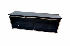 Modern Black Lacquer Chrome Dresser - 4161656