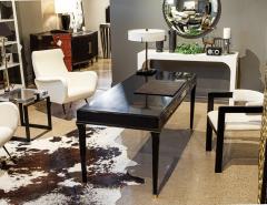 Modern Black Lacquered Writing Desk - 3514854