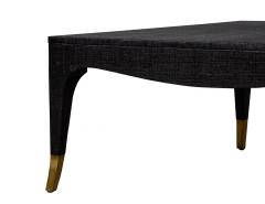 Modern Black Linen Clad Coffee Table - 1560755