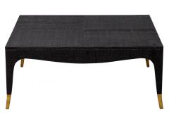 Modern Black Linen Clad Coffee Table - 1560756