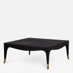 Modern Black Linen Clad Coffee Table - 1563168