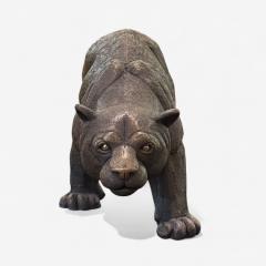 Modern Black Panther Sculpture Hot Cast Bronze American 21st C  - 3945394