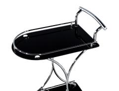 Modern Black and Metal Bar Cart Trolley - 3488045