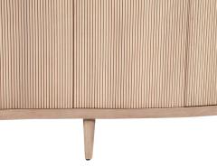 Modern Bleached Washed Fluted Tambour Front Sideboard Credenza - 3388657