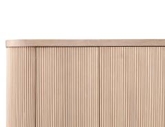 Modern Bleached Washed Fluted Tambour Front Sideboard Credenza - 3388659