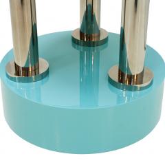 Modern Blue Lacquered and Steel German Coffee Table In the Style Of Memphis - 924481