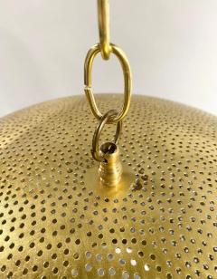 Modern Boho Chic Style Oval Brass Pendant or Lantern - 3037405