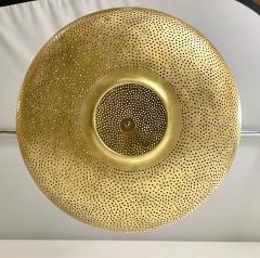 Modern Boho Chic Style Oval Brass Pendant or Lantern - 3037406