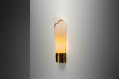 Modern Brass and Acrylic Shade Wall Lamp Europe 1950s - 4072566