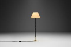 Modern Brass and Lacquered Metal Floor Lamp Europe 1950s - 4398974