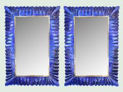 Modern Cobalt Blue Murano Glass Mirror - 597865