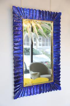 Modern Cobalt Blue Murano Glass Mirror - 597869