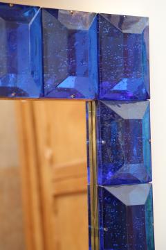 Modern Cobalt Blue Murano Glass Mirror - 676399