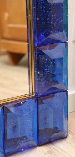 Modern Cobalt Blue Murano Glass Mirror - 676401
