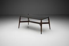 Modern Coffee Table in Black Formica and Wood Europe ca 1950s - 4240254