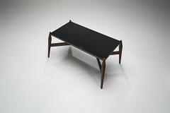 Modern Coffee Table in Black Formica and Wood Europe ca 1950s - 4240261