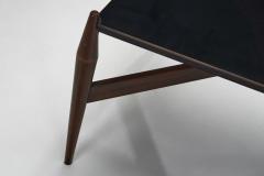 Modern Coffee Table in Black Formica and Wood Europe ca 1950s - 4240269