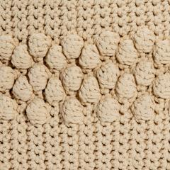 Modern Cream Macrame Decorative Pillow - 4207804