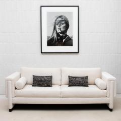 Modern Cream Velvet Sofa by MOGUL IN STOCK - 4208022