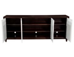 Modern Credenza Cabinet with Textured Wave Front - 4220442