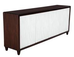 Modern Credenza Cabinet with Textured Wave Front - 4220444