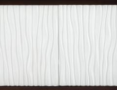 Modern Credenza Cabinet with Textured Wave Front - 4220447