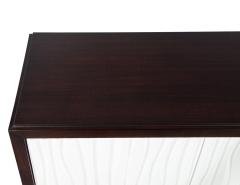 Modern Credenza Cabinet with Textured Wave Front - 4220448