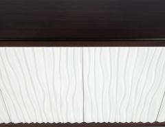 Modern Credenza Cabinet with Textured Wave Front - 4220450