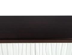 Modern Credenza Cabinet with Textured Wave Front - 4220452