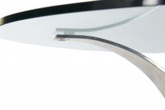 Modern Curved Aluminum and Glass Center Table c 1970s - 830983