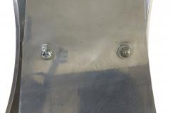 Modern Curved Aluminum and Glass Center Table c 1970s - 830984