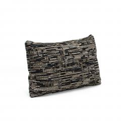 Modern Dark Woven Decorative Kidney Pillow with Elitis Fabric - 4207810