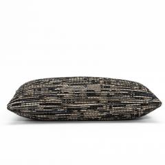 Modern Dark Woven Decorative Kidney Pillow with Elitis Fabric - 4207811