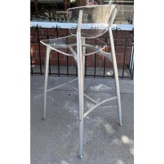 Modern Designer Lucite Aluminum Bar Stool 1 of 3 - 4247327