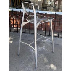 Modern Designer Lucite Aluminum Bar Stool 1 of 3 - 4247329