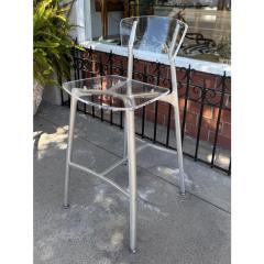 Modern Designer Lucite Aluminum Bar Stool 1 of 3 - 4247330