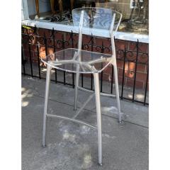 Modern Designer Lucite Aluminum Bar Stool 1 of 3 - 4247331