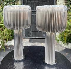 Modern Designer Polished Steel Designer Lamps a Pair - 2188687