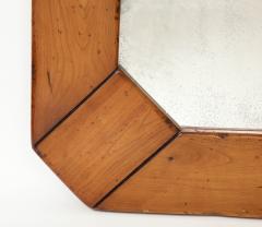 Modern Elm Mirror with Patinated Glass France - 3228570