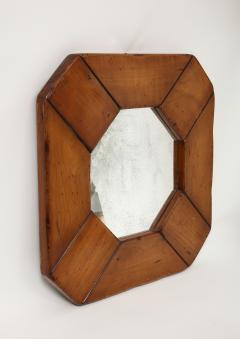 Modern Elm Mirror with Patinated Glass France - 3228572